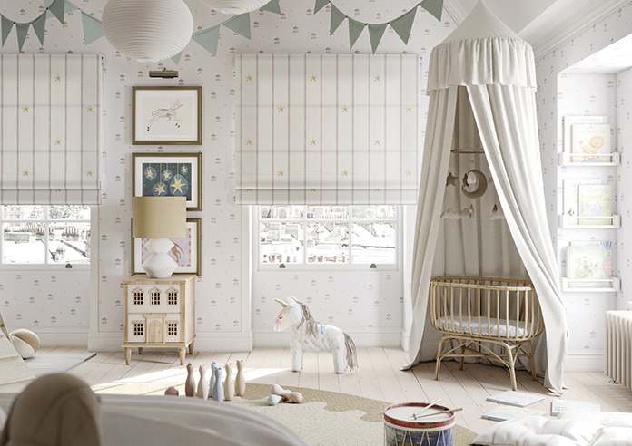 Merrily, Merry Stripy Fairground - Twist&Fit Roman Blind - Image 3